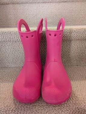 Crocs Girl's Pink Rain Boots Size 13